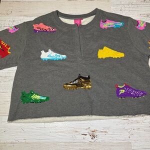 Queen of Sparkles Crop Sweatshirt